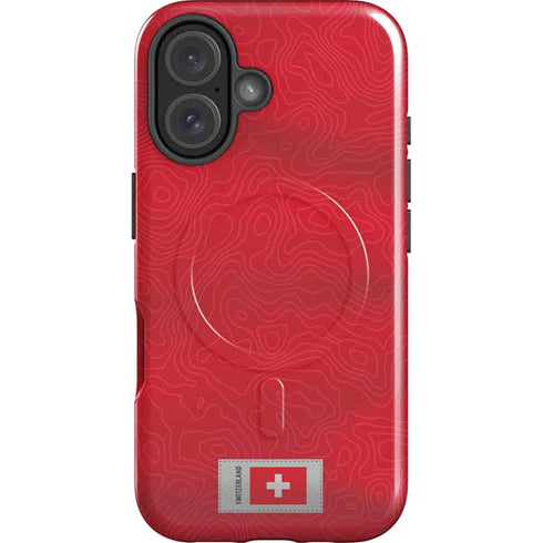 Switzerland Soccer Flag iPhone 16 Plus Magsafe Impact Case